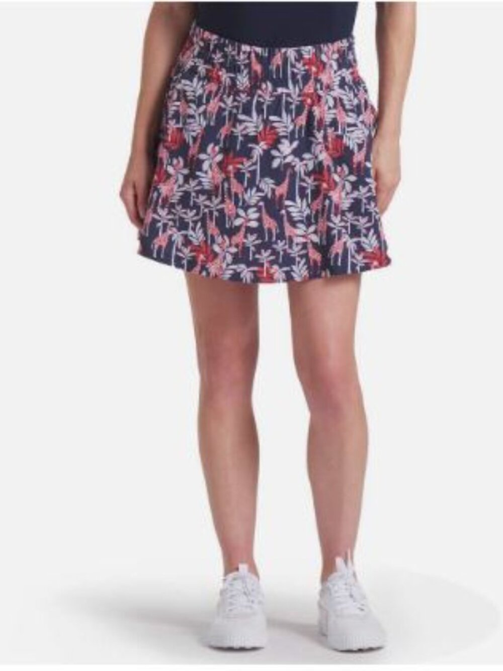 NWT Puma Women's Sandy Printed Golf Skirt in Deep Navy